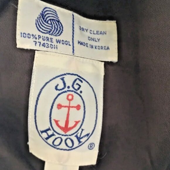 VTG J.G. 100% Wool Tweed-Style Blazer With Shoulder Pads, 12 - Picture 9 of 10